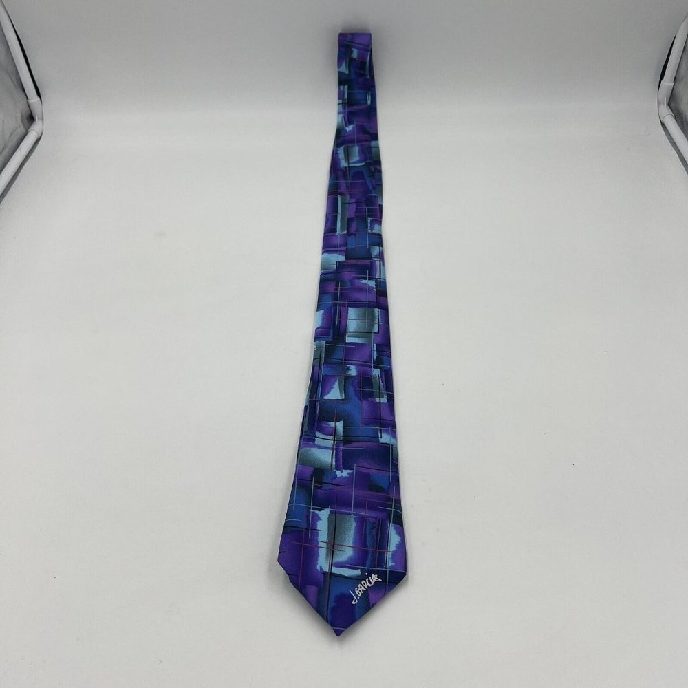 Men’s J.Garcia Sun Movement Collectors Edition Silk Neck Tie Purple & Blue